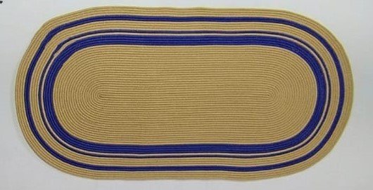 Jüt Halı Doğal El Yapımı Oval Model:436
