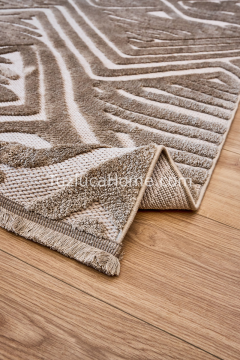 İskandinav Bohem Tarz Makine Halısı 02 vizon