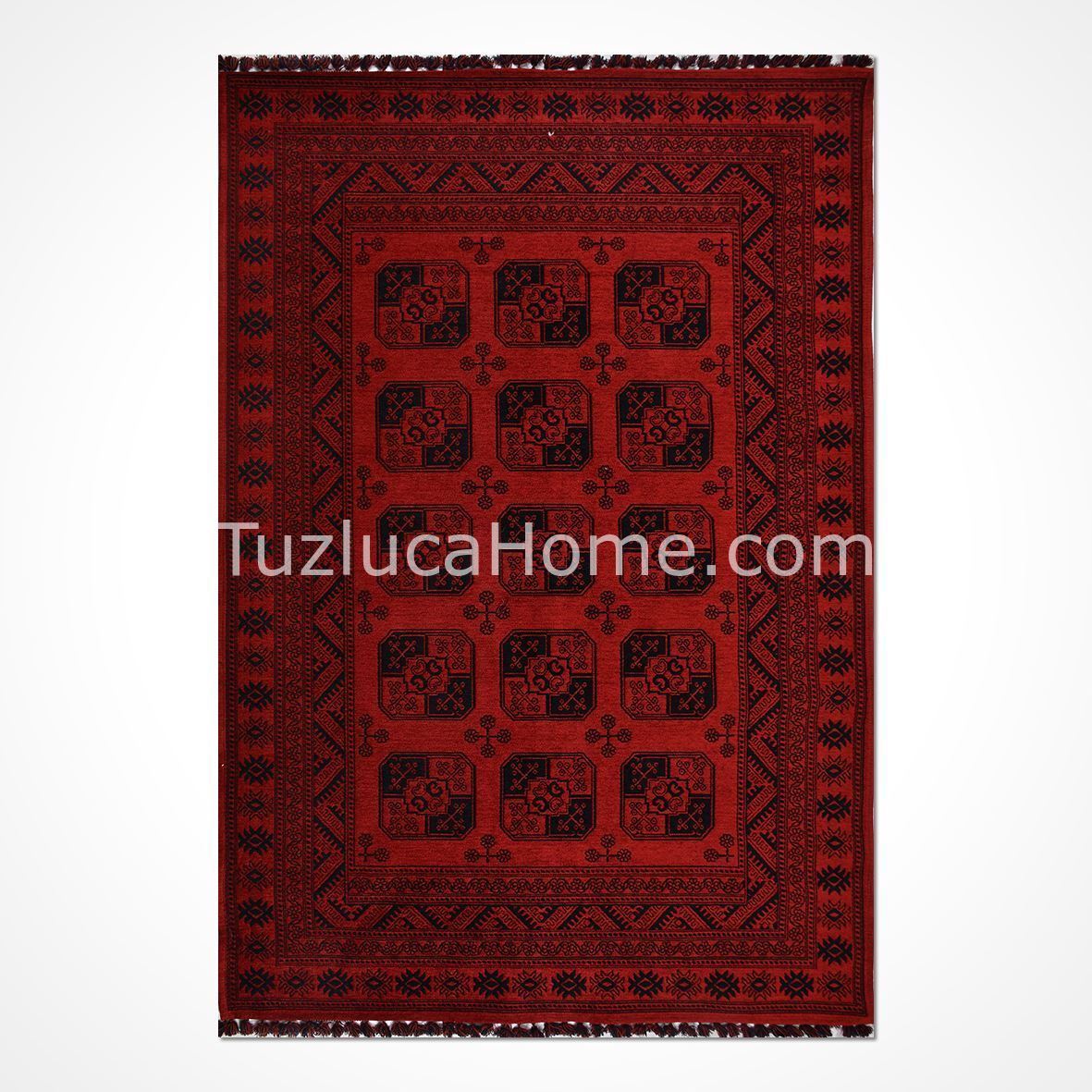 Afgan Klasik Tarz Çamaşır Makinasında Yıkanan Dokuma Kilim 08