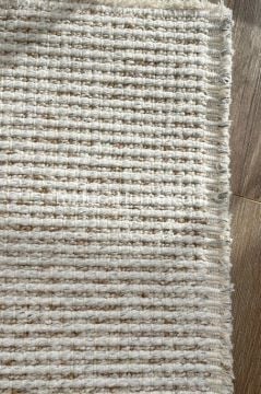 Tuzluca Home Butik 4 Tarafı Kendinden Saçaklı Makine Halısı Özel Ölçülü BEJ