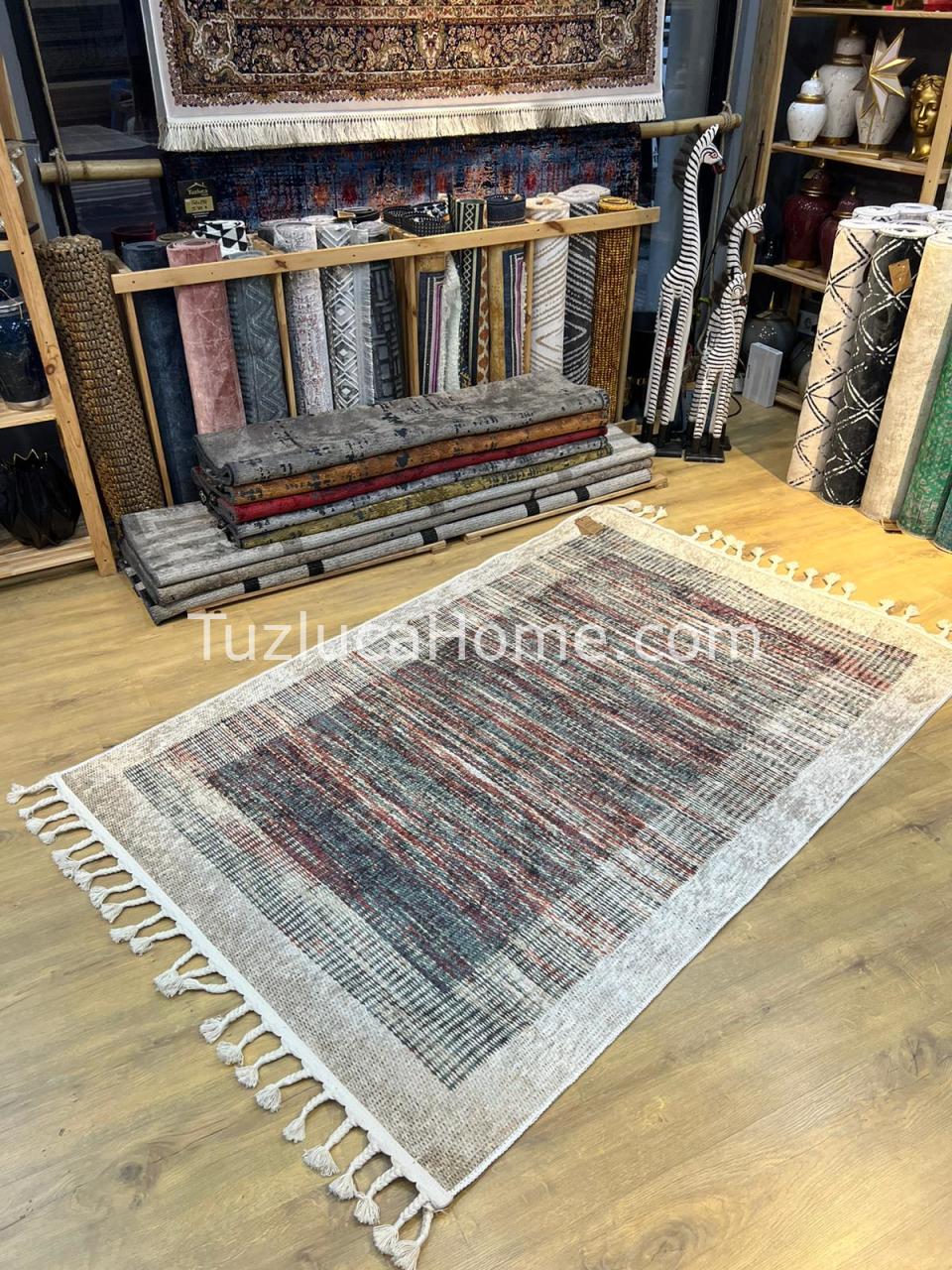 Tuzluca Home Yıkanabilir Dokuma Taban Kilim 0035
