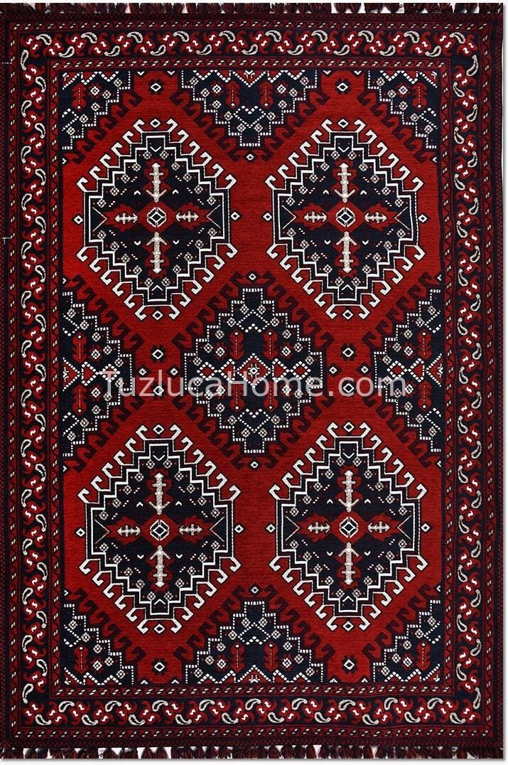 Afgan Klasik Tarz Çamaşır Makinasında Yıkanan Dokuma Kilim 04