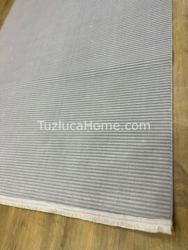 Saten Kadife Çamaşır Makinasında Yıkanabilir Özel Ölçü İnce Dokuma Makina Halısı 01 Krem