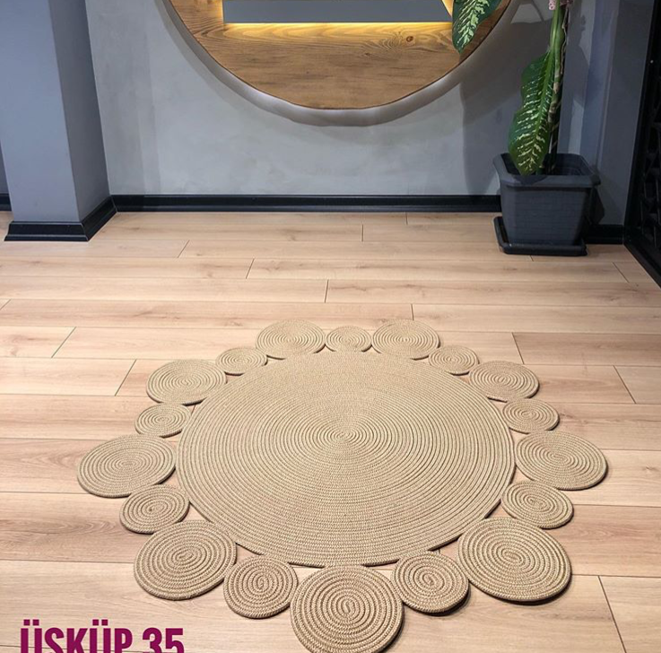 Jüt Halı Doğal El Yapımı Model:309