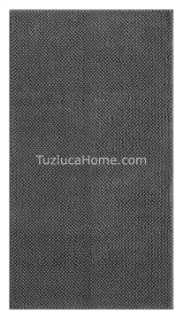 Zenith Çamaşır Makinasında Yıkanabilir Özel Ölçülü Bukle Dokuma Kaymaz Taban Halı Antrasit