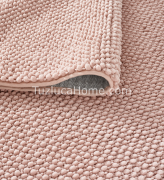 Zenith Çamaşır Makinasında Yıkanabilir Özel Ölçülü Bukle Dokuma Kaymaz Taban Halı Pembe