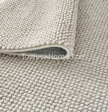 Zenith Çamaşır Makinasında Yıkanabilir Özel Ölçülü Bukle Dokuma Kaymaz Taban Halı Taş