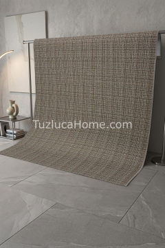 Tuzluca Home Sisal Halı Özel Ölçü Kahve Krem