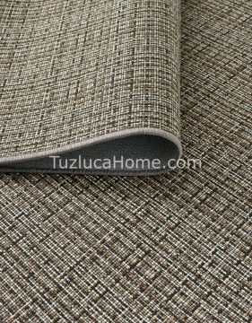 Tuzluca Home Sisal Halı Özel Ölçü Kahve Krem