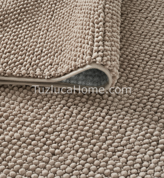 Zenith Çamaşır Makinasında Yıkanabilir Özel Ölçülü Bukle Dokuma Kaymaz Taban Halı Vizon