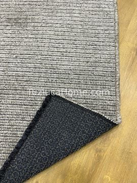 Zenith Çamaşır Makinasında Yıkanabilir Özel Ölçülü Şönil Dokuma Kaymaz Taban Kilim Gri