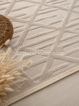 Tuzluca Home Art Çamaşır Makinasında Yıkanabilir Özel Ölçü İnce Dokuma Makina Halısı Vizon