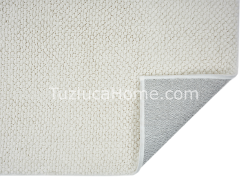 Zenith Çamaşır Makinasında Yıkanabilir Özel Ölçülü Bukle Dokuma Kaymaz Taban Halı Krem