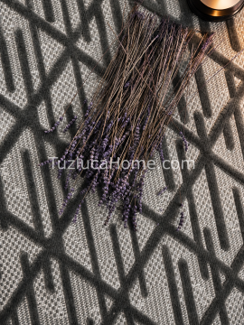 Tuzluca Home Art Çamaşır Makinasında Yıkanabilir Özel Ölçü İnce Dokuma Makina Halısı Antrasit