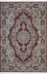 Madrid Halı İpeksi Doku Koleksiyonu 445156B KEMİK BORDO