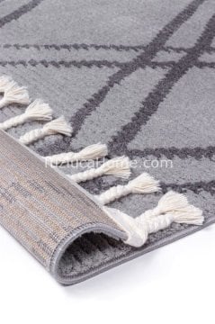 Tuzluca Home Bohem İskandinav Tarz Özel Ölçülü l Makina Halısı 02 Antrasit