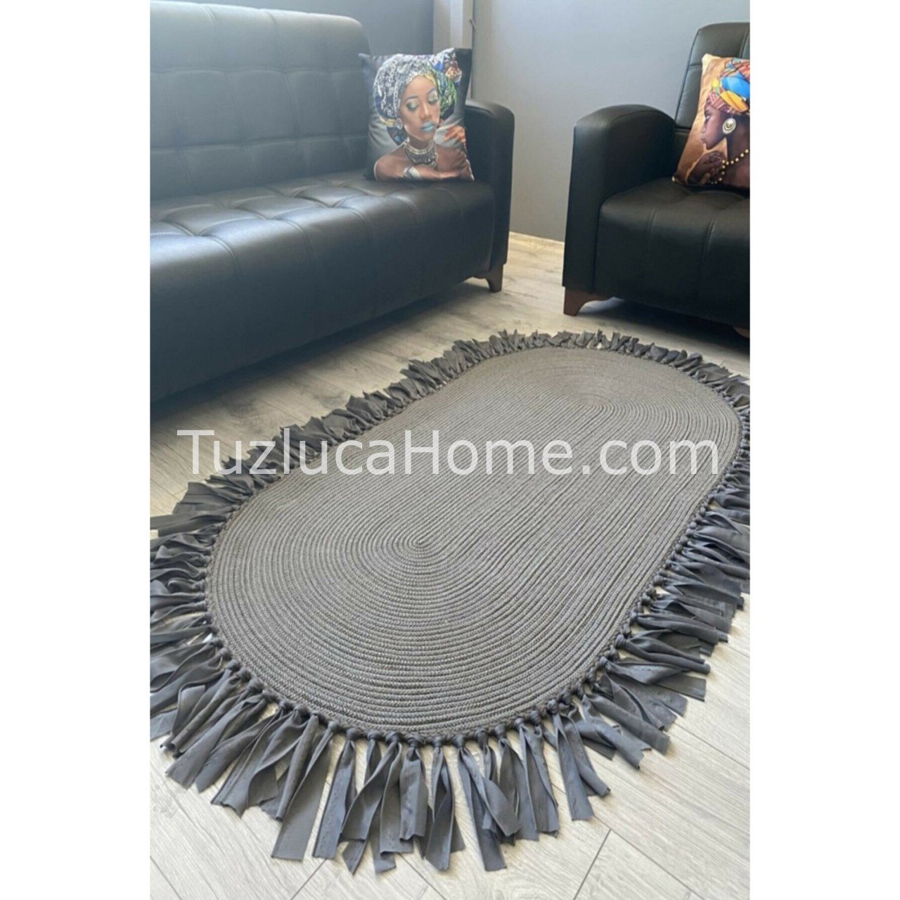 Jüt Halı Doğal El Yapımı Oval Model:219