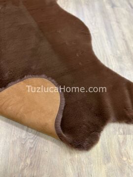 Bulut Tavşan Post, Peluş Halı  Kahve