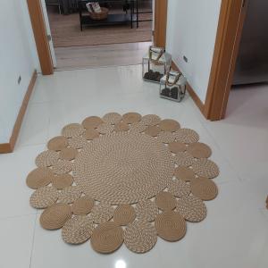 Jüt Halı Doğal El Yapımı Daire Model:432 120x120 (Yuvarlak)