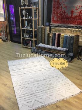 Tuzluca Home İskandinav Tarzı Pamuk Dokuma Halı