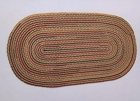 Jüt Halı Doğal El Yapımı Oval Model:403 100X200
