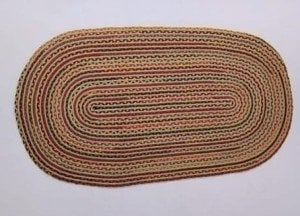Jüt Halı Doğal El Yapımı Oval Model:403 100X200
