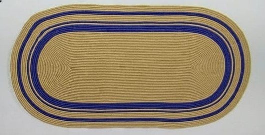 Jüt Halı Doğal El Yapımı Oval Model:436