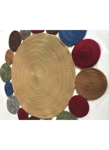 Jüt Halı Doğal El Yapımı Daire Model:415 120x120 (Yuvarlak)