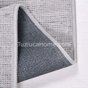 Tuzluca Home Yıkanabilir Sade Dokuma Kilim Özel Ölçü Gri