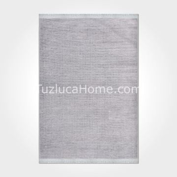 Tuzluca Home Yıkanabilir Sade Dokuma Kilim Özel Ölçü Gri