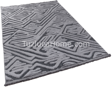 İskandinav Bohem Tarz Makine Halısı 02 antrasit