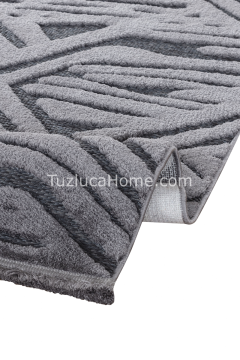 İskandinav Bohem Tarz Makine Halısı 02 antrasit